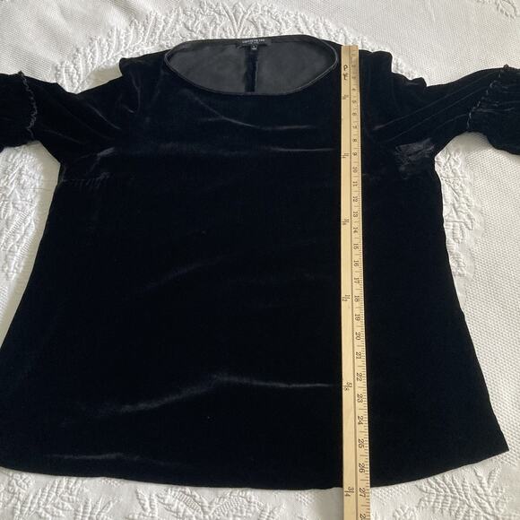 Lafayette 148 New York Roslin velvet Bell 3/4 sleeve blouse Women's size L - Picture 8 of 12